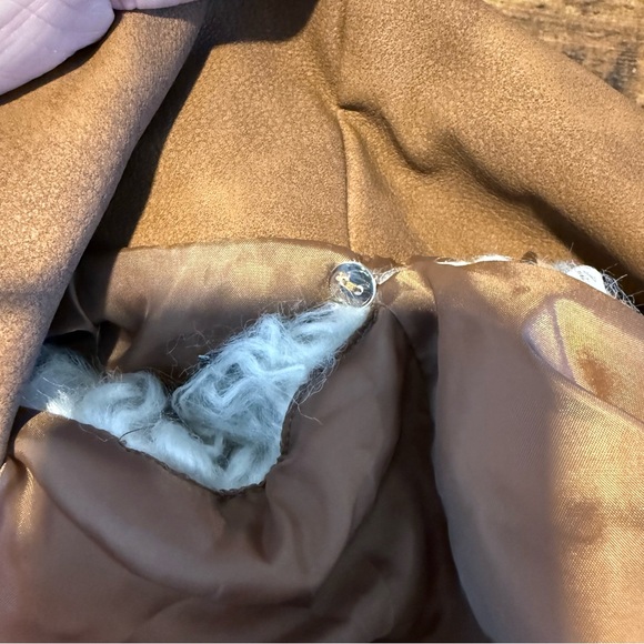 FASHION NOVA New Penny Lane Kamaria Faux Leather Trench Detach Faux Fur Medium - Picture 15 of 15